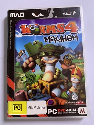Worms 4 Mayhem  PC Windows DVD Game