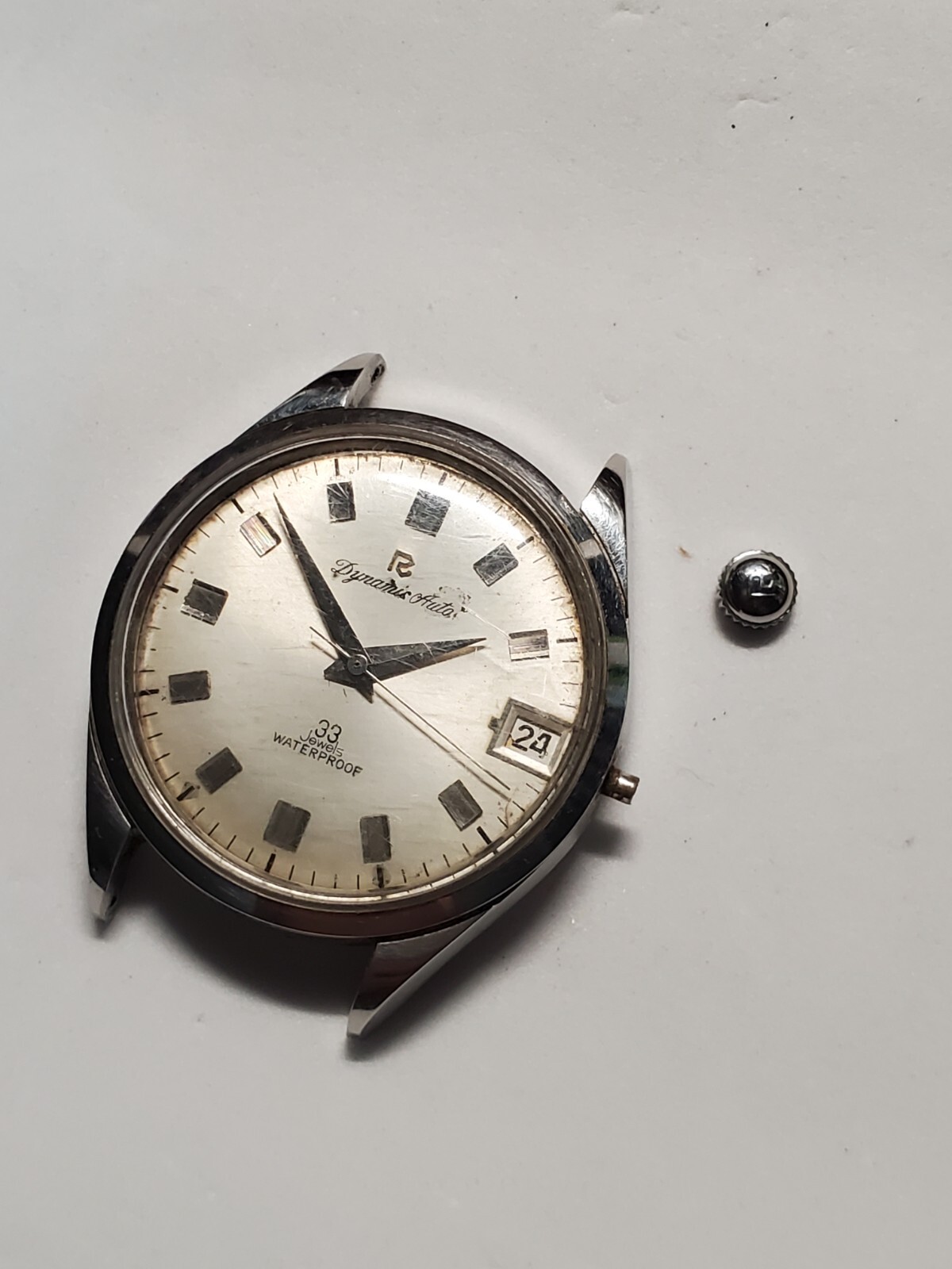 60's Ricoh Dynamic Auto 33 Jewels Automatic Movement Watch for Parts Or  Restore