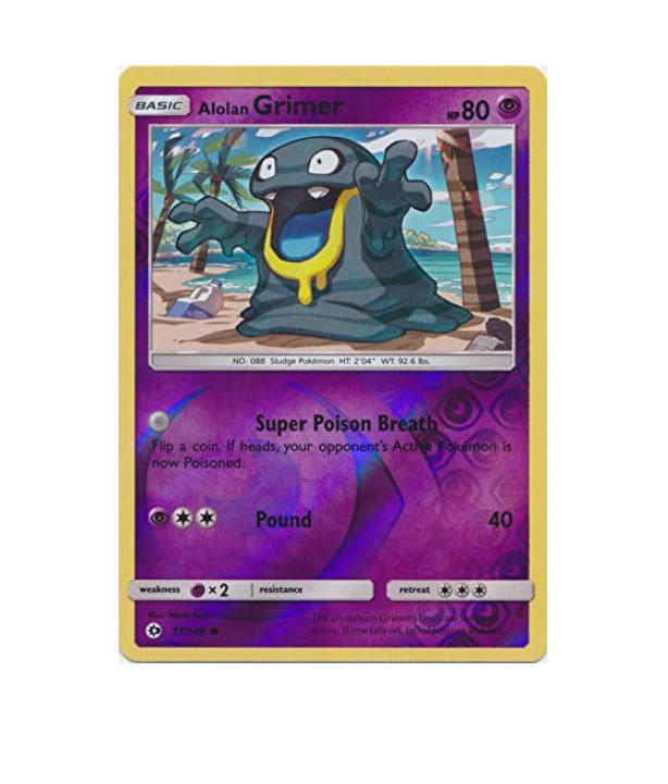 Pokemon -   Alolan Grimer - 57/149 - Reverse Holo - Sun & Moon - NM/M