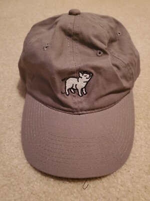 Southern Trend Pig Logo Leather Strap Cap Hat  Adjustable 1009