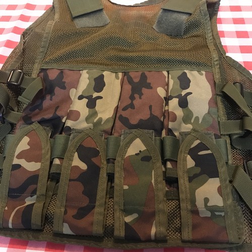 Mens Camouflage Utility Gilet Vest Fishing Hunting Paintball Size Large - Picture 13 of 16