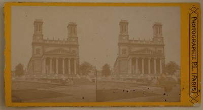 Église Saint-Vincent-De-Paul Paris Frankreich Foto Stereo L44 Vintage Albumin