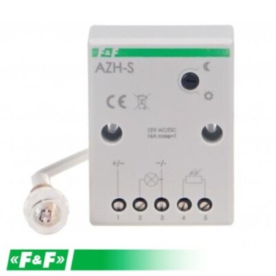DÄMMERUNGSSCHALTER AZH-S-12V AC/DC 16A MIT EXTERNER SONDE Ø10 F&F