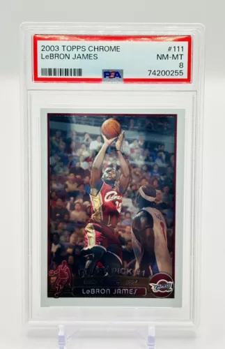 2003-04 Topps Chrome LeBron James #111 PSA 8 Rookie RC