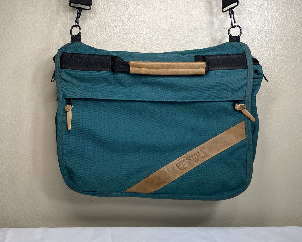 Vintage Eastpak Satchel Bag College Leather Heavy Duty  Made In USA