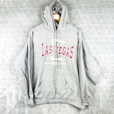 Point Las Vegas Nevada USA Sweat Capuche Homme XL Gris Cordon Enfiler Souvenir - Photo 1/4