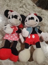 Disney Store Mickey Mouse  Minnie Mouse 10" Soft Plush Combo-Licensed Product