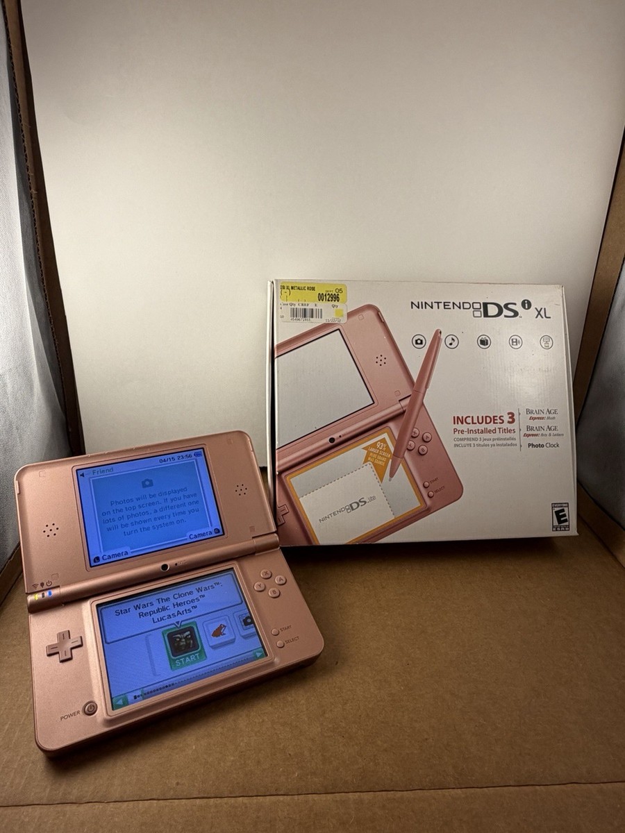Very Near CIB Nintendo DSi XL in Metallic Rose - VERY CLEAN