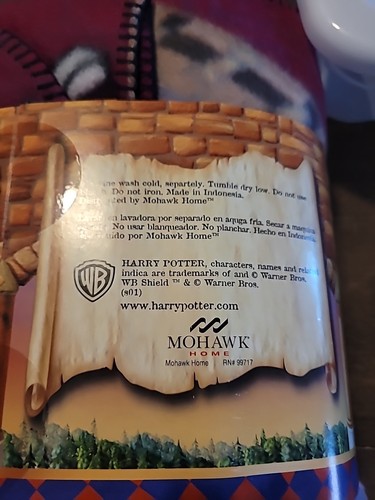 Harry Potter Throw Blanket Fleece Mohawk Home 46” x 63” NEW - Picture 3 of 5