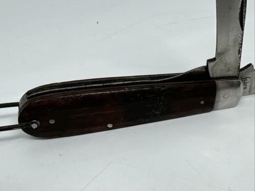 Vintage Sabre Japan 635 Electrician Pocket Knife - Nice Knife- Wood - Picture 5 of 10