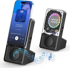 Wireless Induction Speaker, 5 in 1 Bluetooth Speaker with Cell Phone Stand, Phon