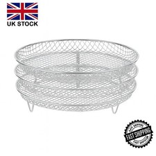 Air Fryer Round Rack Stainless Steel Cooking Stand Tray for Crisp Results