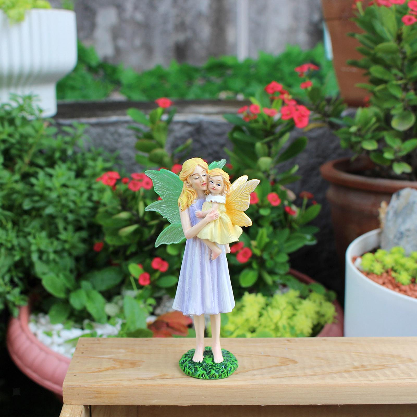 Flower Fairy Figurine Decorative Sculpture for Birthday Gift Fireplace Table