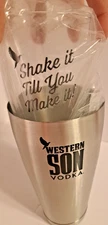 Western Son Vodka Glasses Set of 2 Drinking Glasses