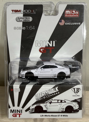 MIJO EXCLUSIVES TSM MODEL 1:64 Mini GT Nissan GT-R Libertywalk