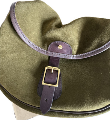 CROOTS Small Suede Trout Bag Farbe olive