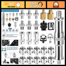 Camera Tripod Adapter Set - 26 Pack 1/4" to 3/8" Converter Screws  Hot Shoe Ada