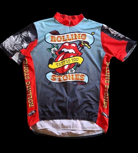Vintage 2004 Rolling Stones 'Tattoo You' Primal Wear Cycling Jersey size XL
