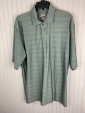 Kirkland Signature Size L Mens Performance Polo Shirt Gray Short Sleeve