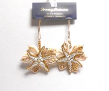 Tommy Bahama Christmas Embellished Starfish Flat Ornaments