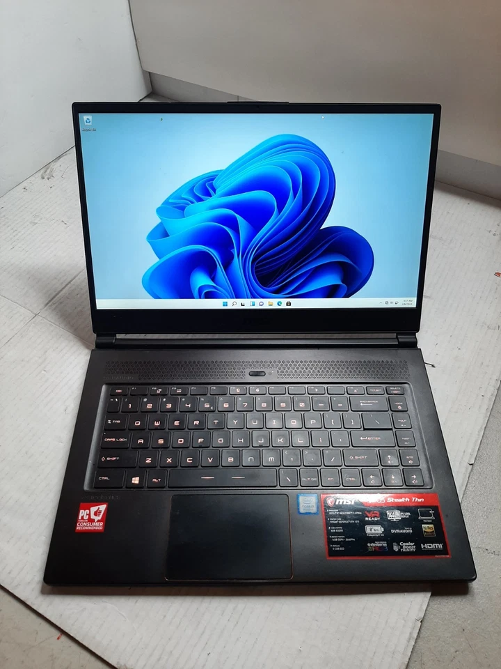 MSI GS65 Stealth Thin Laptop i7-8750H 16GB RAM 512GB SSD Win 11 NVIDIA 1070 #97 - Image 3 of 4