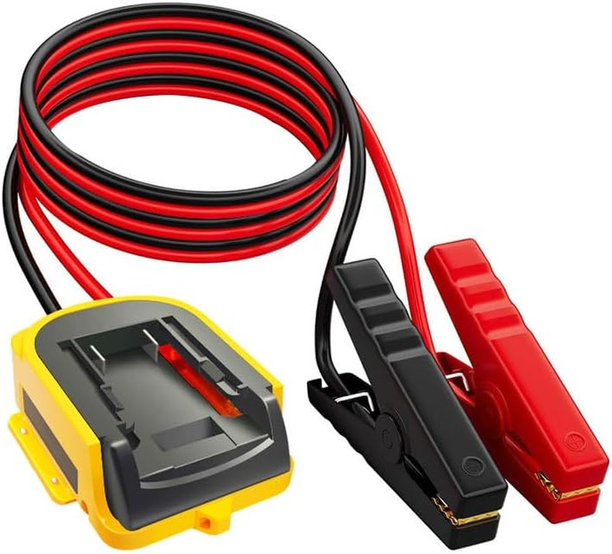 Jumper Cable Clamps with Adapter for De.Walt 20V Battery, 2FT 8AWG Portable - Thumbnail 11