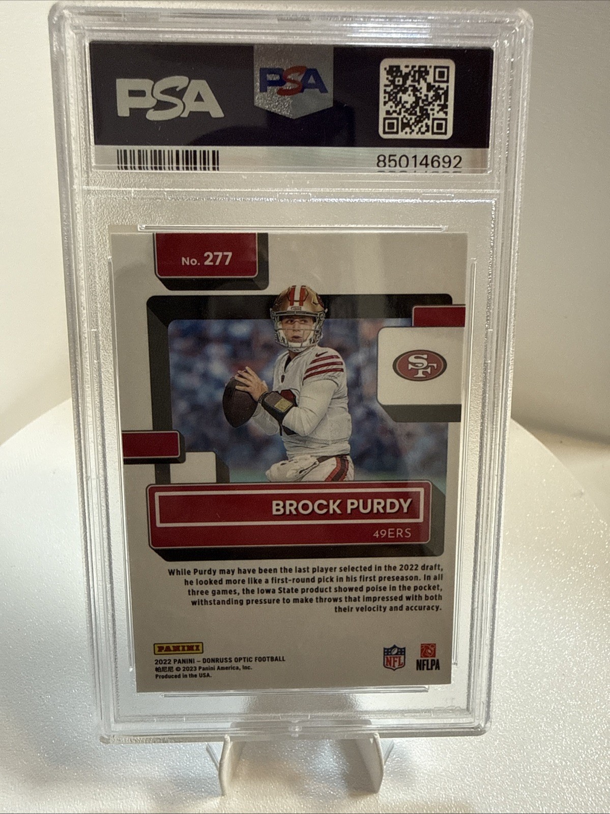 2022 Panini Donruss Optic - Rated Rookie Brock Purdy #277 (RC) view 2
