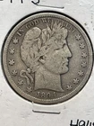1894S Barber 90% Silver Half Dollar CIRCULATED GOOD+ #76.