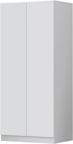 Armadio moderno 2 ante bianco con cerniere soft-close e binario appendiabiti completo - Foto 10 di 12