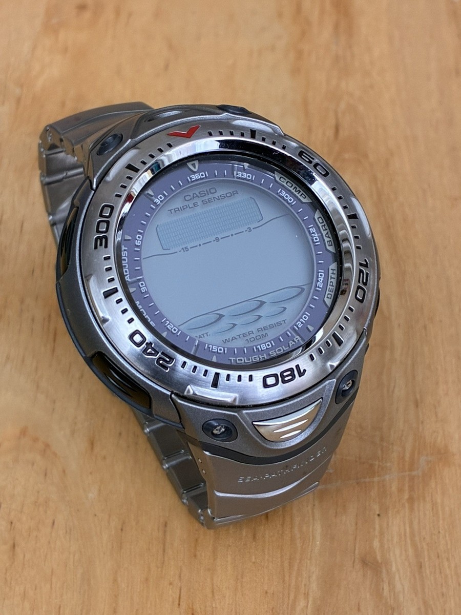 Casio Sea Pathfinder SPF-70T 2825 Titanium Triple Sensor, Solar
