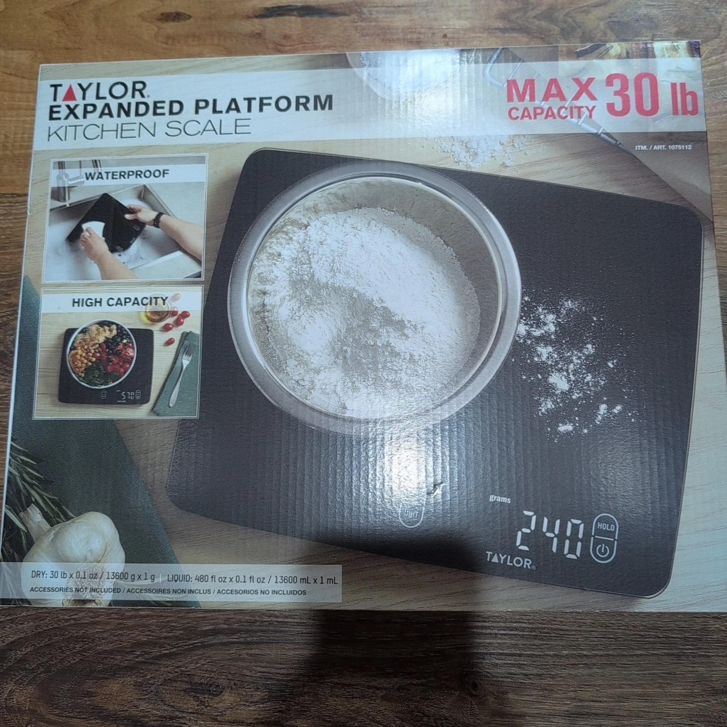 Taylor Waterproof Digital Kitchen Scale 30 lb Capacity Expanded Platform – New
Opens in a new window