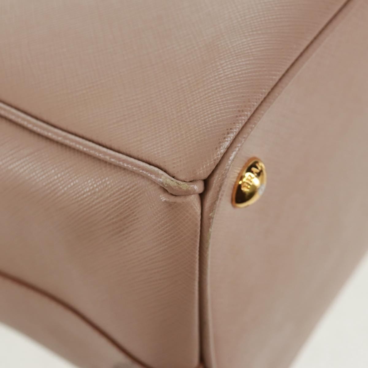 Prada Double Zip Lux Tote Saffiano Leather Pink Leather Tote Bag Bag Authentic thumbnail 11