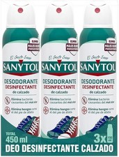 Pack of 3 Sanytol Shoe Disinfectant Spray 150ml – Deodorant & Sanitiser