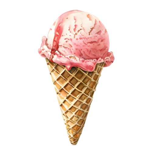 Ice Cream Self Adhesive Vinyl Sticker