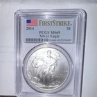U.S. Mint American Eagle Silver 2014 1 oz MS 69 PCGS Certified Coin