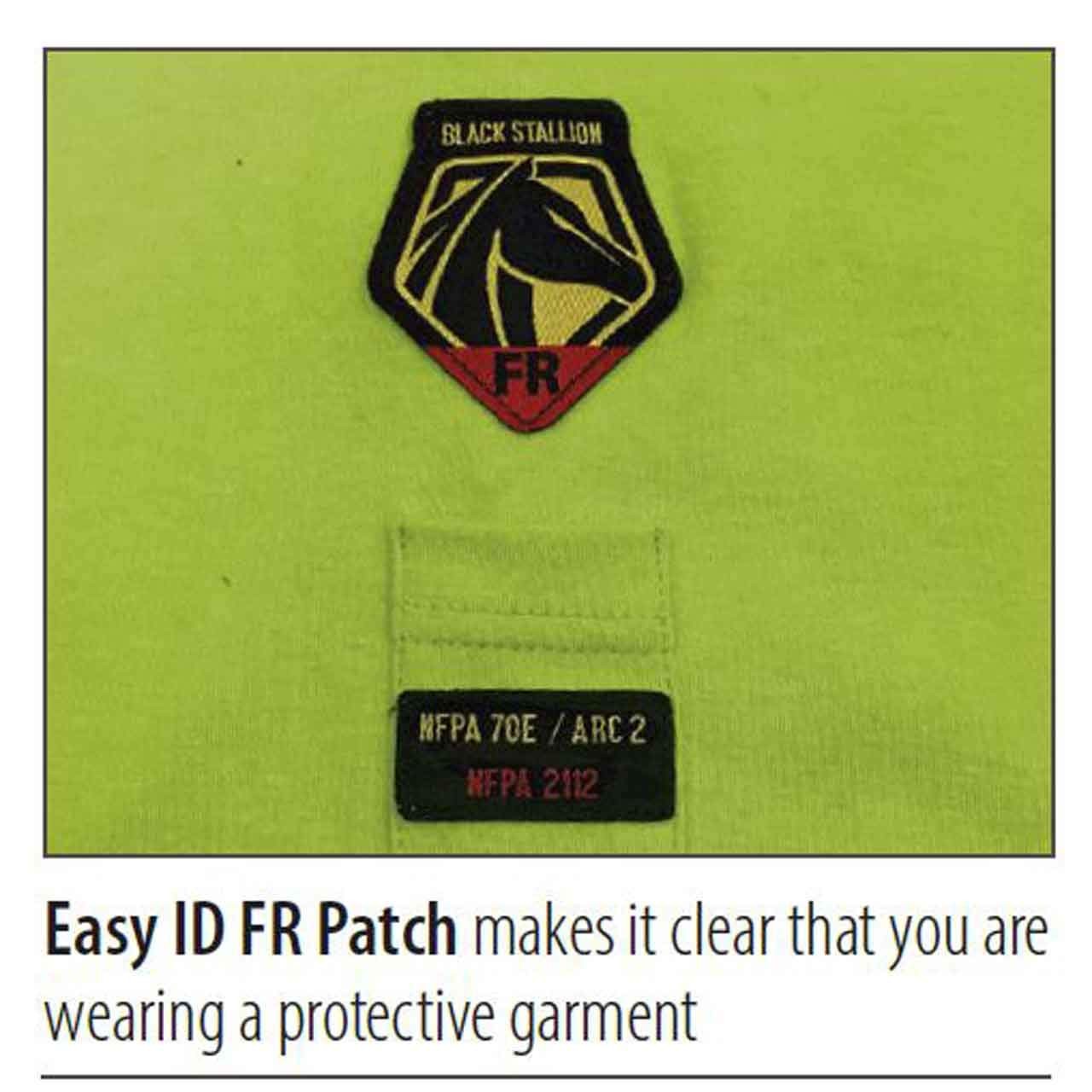 TF2510-LM NFPA 2112 & NFPA70E FR Cotton Knit Long-Sleeve T-Shirt, Lime, 2X-Large