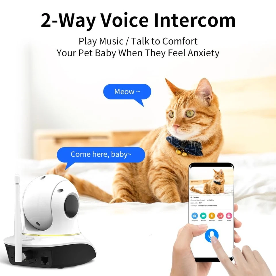 Cámara para mascotas VSTARCAM con láser 3 MP 2,4 GHz WiFi láser interactivo para perros y gatos para... Foto 4 de 4