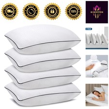 Luxury Hotel Quality Standard Bed Pillows 4-Pack - Ultimate Comfort  Support