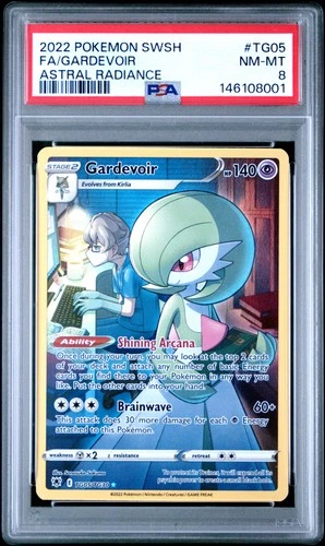 2022 POKEMON SWORD & SHIELD ASTRAL RADIANCE #TG05 FULL ART/GARDEVOIR PSA 8