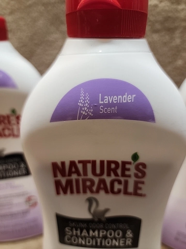 Lote de 3: Nature's Miracle Skunk Control de Olores, Champú y Acondicionador Lavanda 32oz Foto 3 de 4