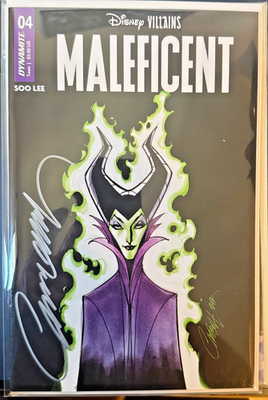 #ad Disney Villains Maleficent #4 Signed J Scott Campbell Variant O w coa No. 0022 $45.00