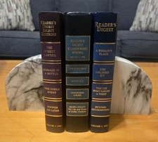 Lot of 3 Old Books Bookcase Display DECOR VINTAGE Mixed Office Desk Staging