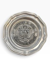 Vintage Wilton Pewter House of Representatives Aluminum 7 inch Plate Made in USA