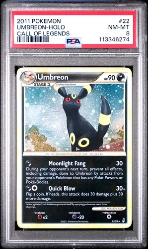 2011 POKEMON CALL OF LEGENDS UMBREON #22 HOLO PSA 8 NM #113346274
