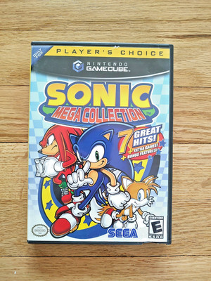 Sonic Mega Collection - Nintendo GameCube - 2002 (VG+ Condition w/Manual & Case)
