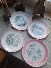 4 assiettes DIGOIN SARREGUEMINES thème " les fleurs"