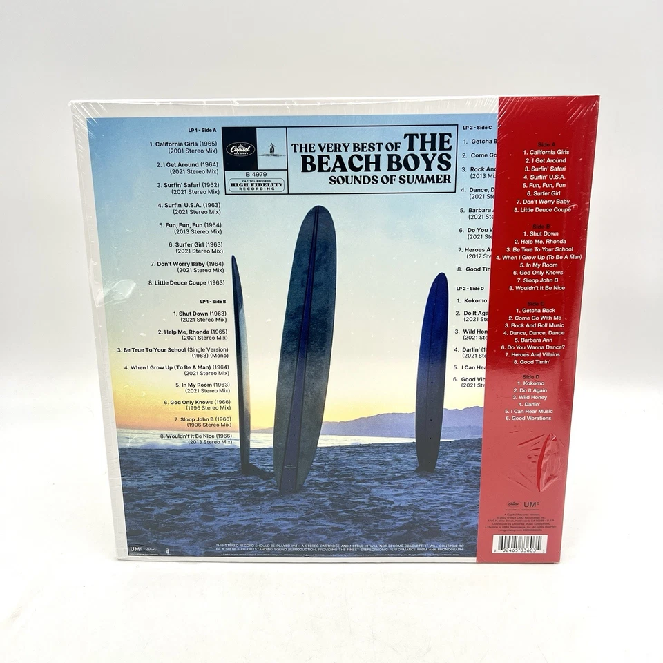 Best Of The Beach Boys Sounds Of Summer 2 LP SEA BLUE Vinyl Limited - Image 2 of 4