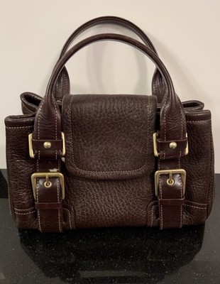 Vintage Kenneth Cole Brown Leather Gold Chain Shoulder Tote Excellent Condition