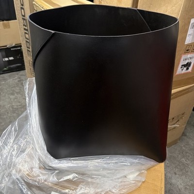 The Citizenry AZAD TALL LEATHER STORAGE BINS - BLACK