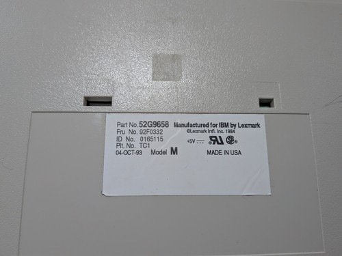 Vintage IBM Model M Wired Mechanical PS/2 Keyboard 52G9658 92F0332 Damaged Cable - Afbeelding 6 van 7
